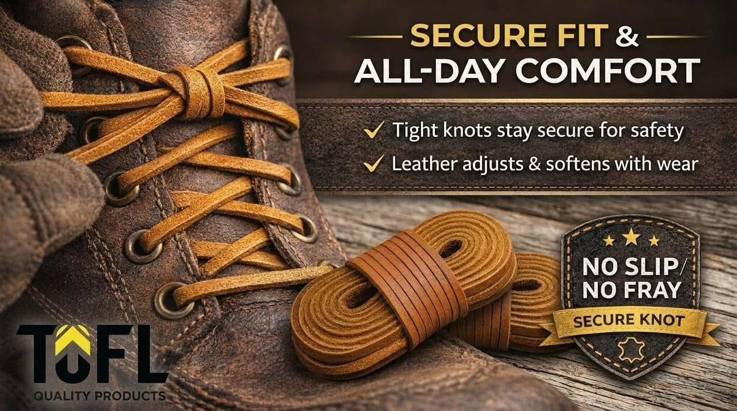 Leather Boot Laces|1/8 Inch Thick 72 Inches Long|2 Leather Strips [1 Pair]